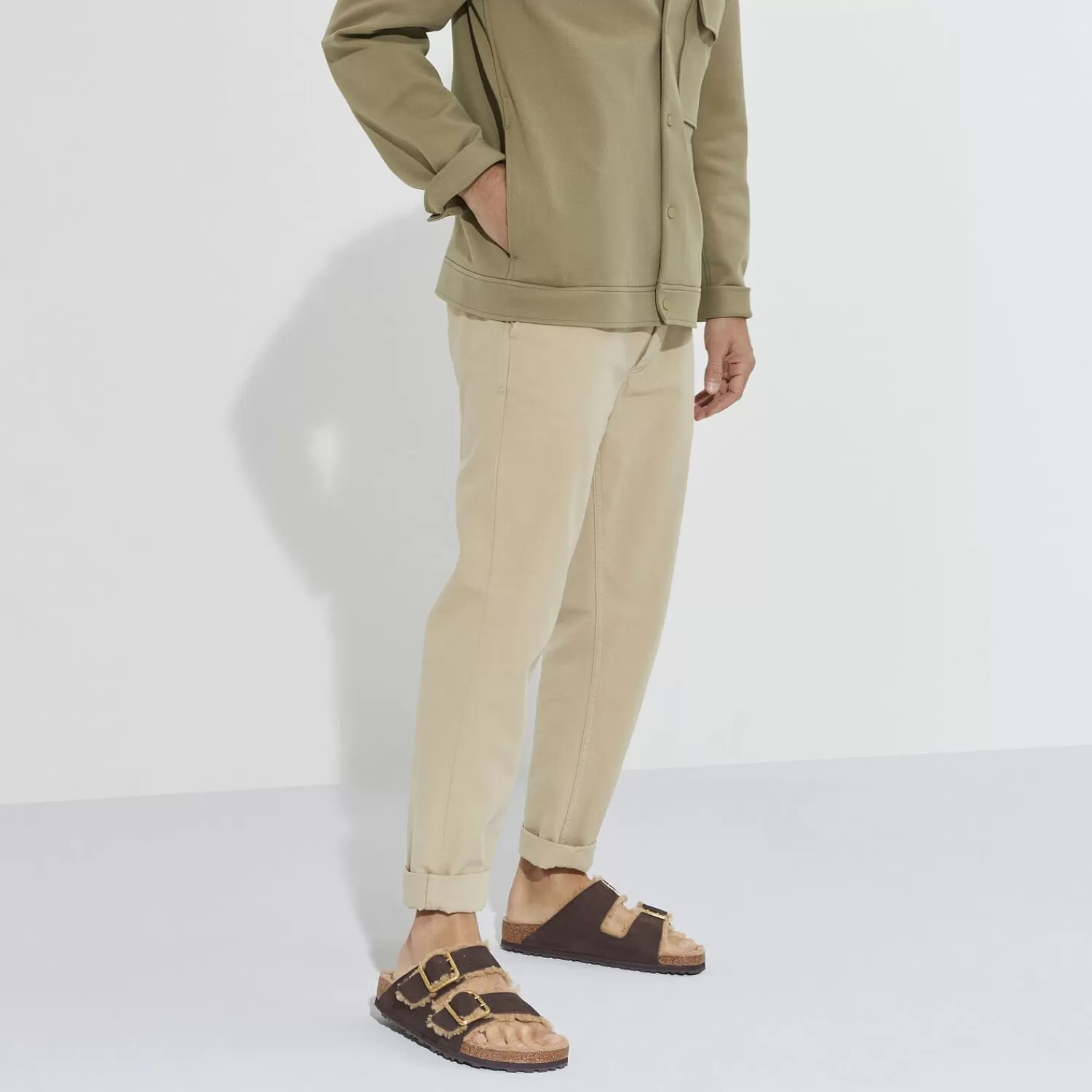 Birkenstock Arizona Bold Shearling<Men Two-Strap Sandals