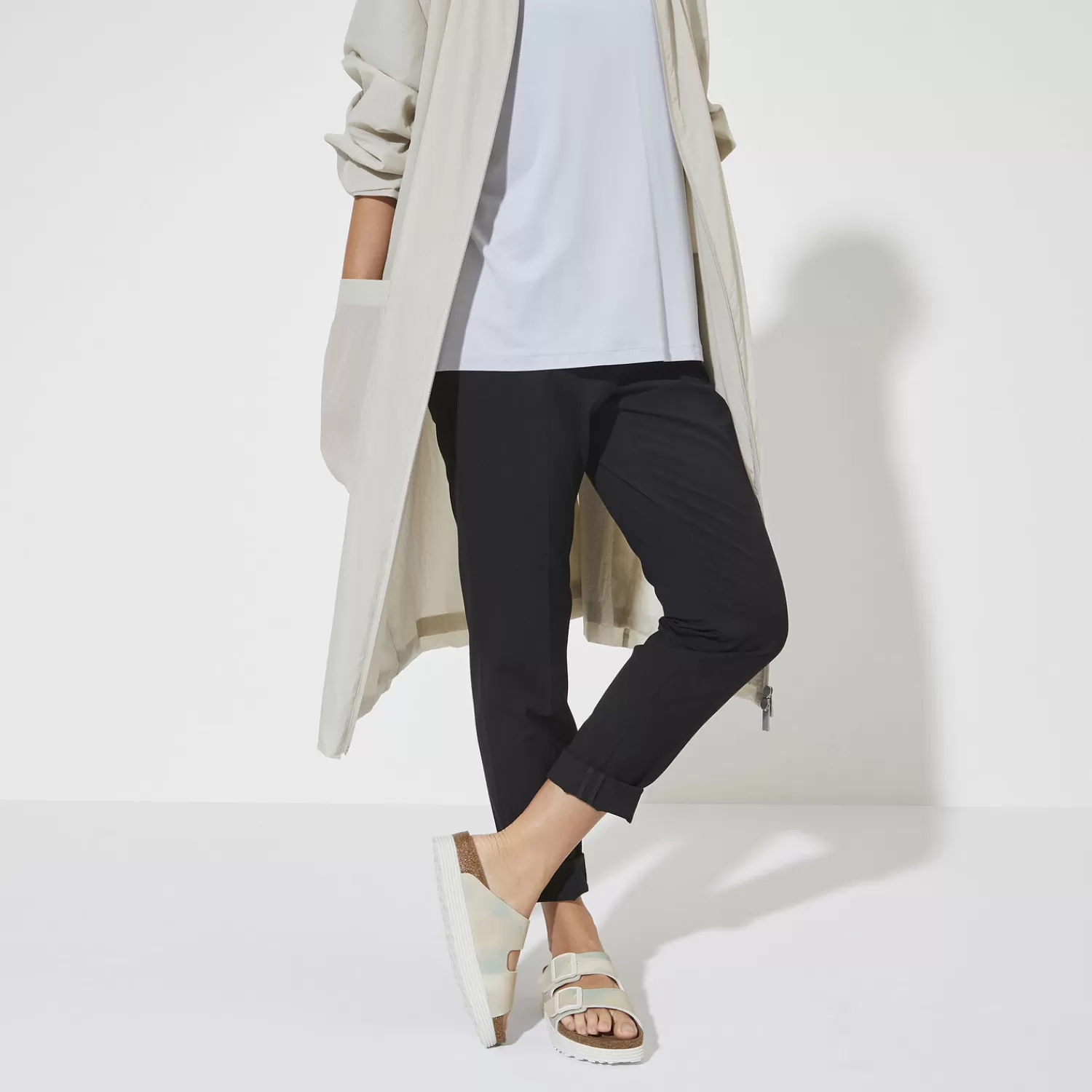 Birkenstock Arizona Platform Vegan<Women Two-Strap Sandals
